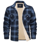 Men's checked flannel shirt with contrast lining and chest pockets