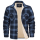 Men's checked flannel shirt with contrast lining and chest pockets