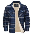 Men's checked flannel shirt with contrast lining and chest pockets