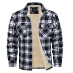 Men's checked flannel shirt with contrast lining and chest pockets