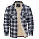 Men's checked flannel shirt with contrast lining and chest pockets