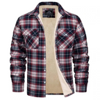 Men's checked flannel shirt with contrast lining and chest pockets