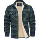 Men's checked flannel shirt with contrast lining and chest pockets