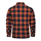 Men's checked flannel shirt with contrast lining and chest pockets
