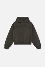 Women's hooded sweatshirt with tonal chest lettering
