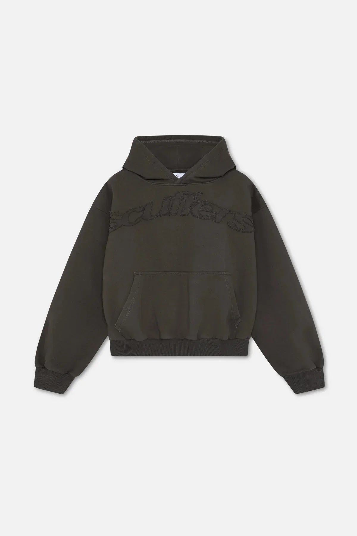 Women's hooded sweatshirt with tonal chest lettering