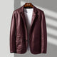 Men's single-breasted jacket with notched lapels and flap pockets