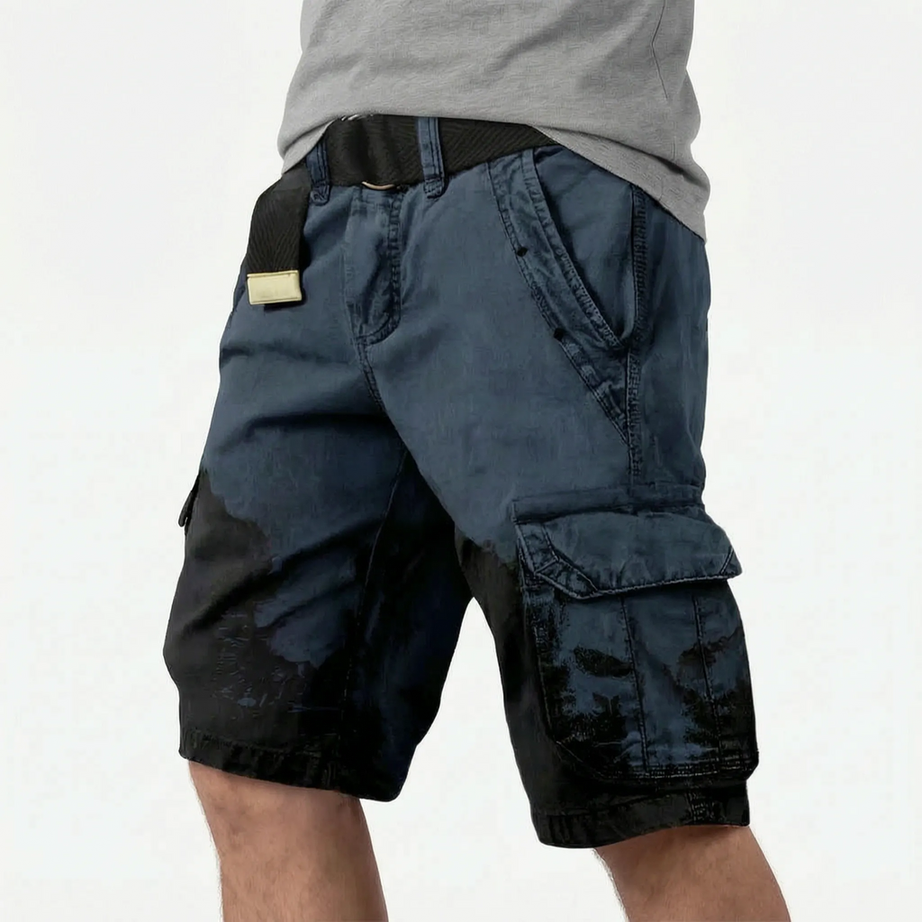 Runestride  - Casual Graphic Print Cargo Shorts Carrying Daily Items