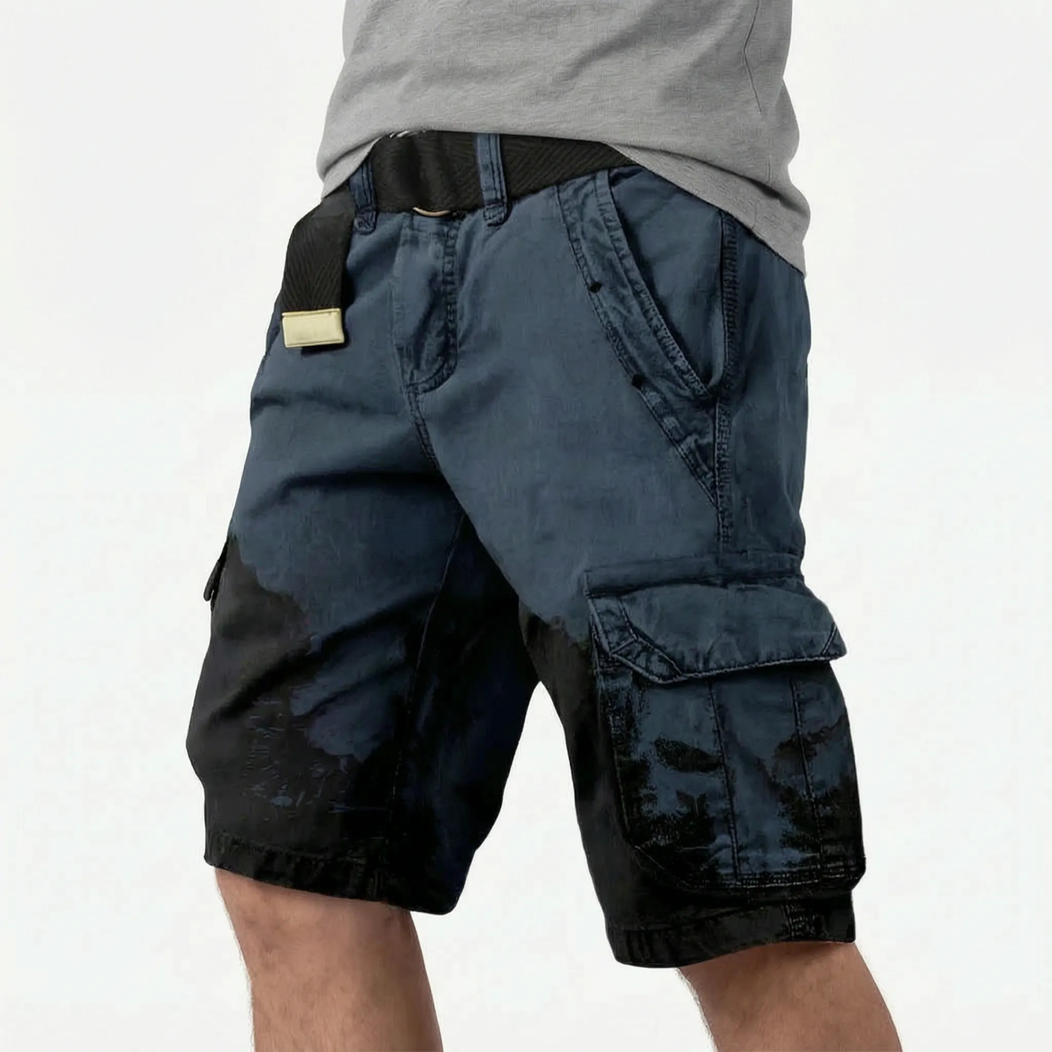 Runestride  - Casual Graphic Print Cargo Shorts Carrying Daily Items
