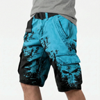 Runestride  - Casual Graphic Print Cargo Shorts Carrying Daily Items