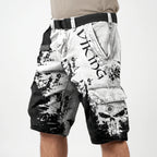 Runestride  - Casual Graphic Print Cargo Shorts Carrying Daily Items