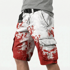 Runestride  - Casual Graphic Print Cargo Shorts Carrying Daily Items