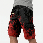Runestride  - Casual Graphic Print Cargo Shorts Carrying Daily Items