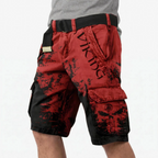 Runestride  - Casual Graphic Print Cargo Shorts Carrying Daily Items