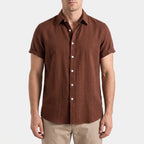 Ruvic  - Relaxed Short Sleeve Button-Up Shirt Warm Weather Wear