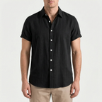 Ruvic  - Relaxed Short Sleeve Button-Up Shirt Warm Weather Wear
