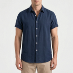 Ruvic  - Relaxed Short Sleeve Button-Up Shirt Warm Weather Wear