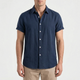 Ruvic  - Relaxed Short Sleeve Button-Up Shirt Warm Weather Wear