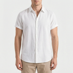 Ruvic  - Relaxed Short Sleeve Button-Up Shirt Warm Weather Wear