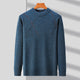Men's mock neck sweater with long sleeves and ribbed trims