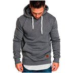Men's pullover hoodie with drawstring hood and kangaroo pocket