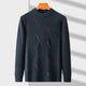 Men's geometric argyle crew neck sweater with long sleeves and ribbed trims