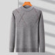 Men's mock neck sweater with long sleeves and ribbed trims