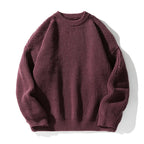 Unisex ribbed crew neck sweater with long sleeves