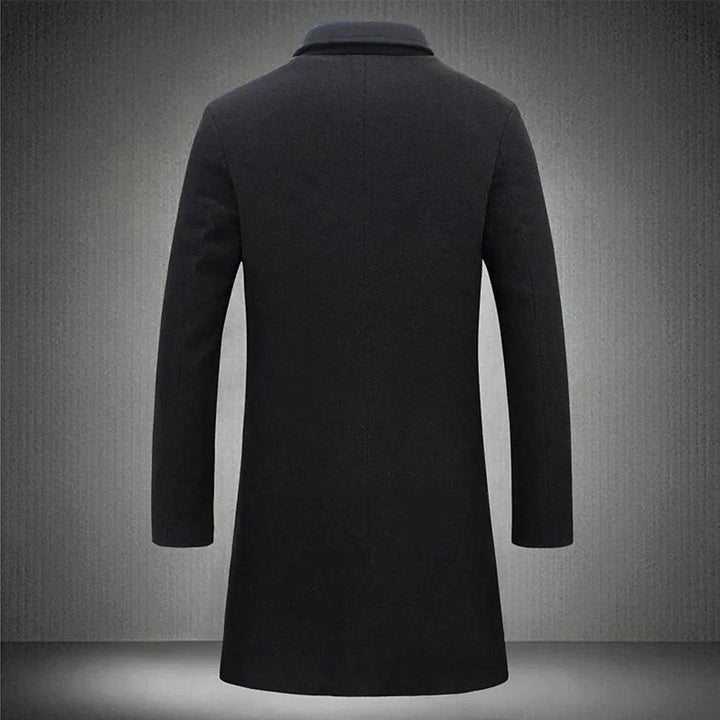 Men's Slim Fit Single-Breasted Overcoat