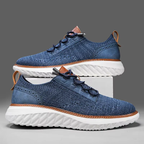 Mesh lace-up trainers with rounded toes, contrasting trim and textured soles