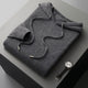 Men's plain hooded sweater with drawstrings and ribbed trims