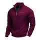 Men's quarter-zip fleece sweatshirt with mock neck and long sleeves