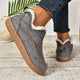 Women's ankle boots with faux fur trim and textured sole