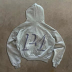 Graphic hooded zip sweatshirt with front pocket