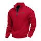 Men's quarter-zip fleece sweatshirt with mock neck and long sleeves