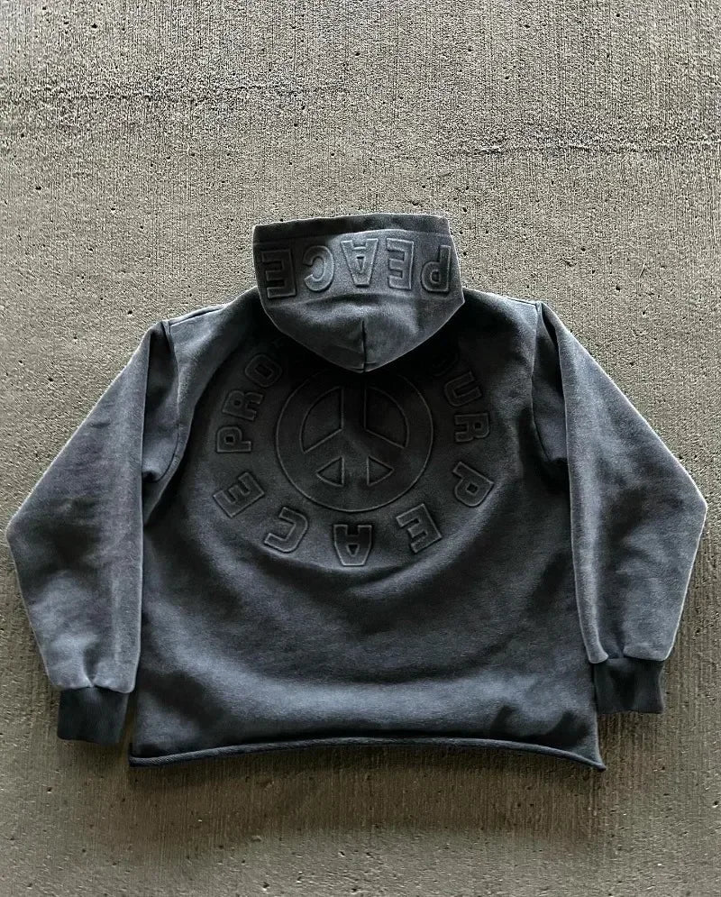 Graphic hooded sweatshirt with large front lettering