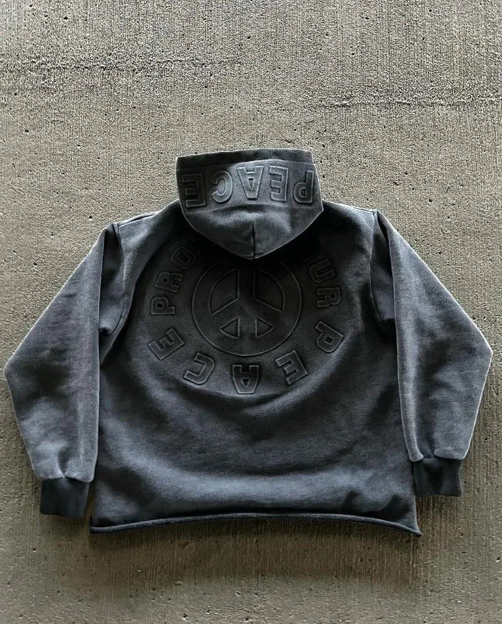 Graphic hooded sweatshirt with large front lettering
