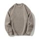 Unisex ribbed crew neck sweater with long sleeves