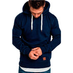 Men's pullover hoodie with drawstring hood and kangaroo pocket