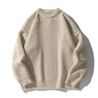 Unisex ribbed crew neck sweater with long sleeves