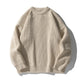 Unisex ribbed crew neck sweater with long sleeves