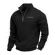 Men's quarter-zip fleece sweatshirt with mock neck and long sleeves