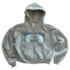 Graphic hooded zip sweatshirt with front pocket