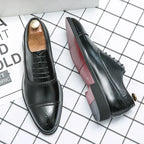Men's Oxford shoes with perforated brogue toe detailing and lace-up fastening