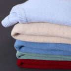 Men's plain crew neck jumper with long sleeves and ribbed trims