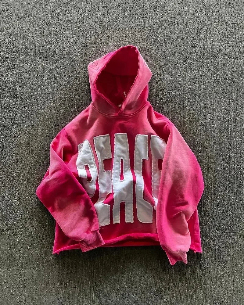 Graphic hooded sweatshirt with large front lettering