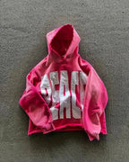 Graphic hooded sweatshirt with large front lettering