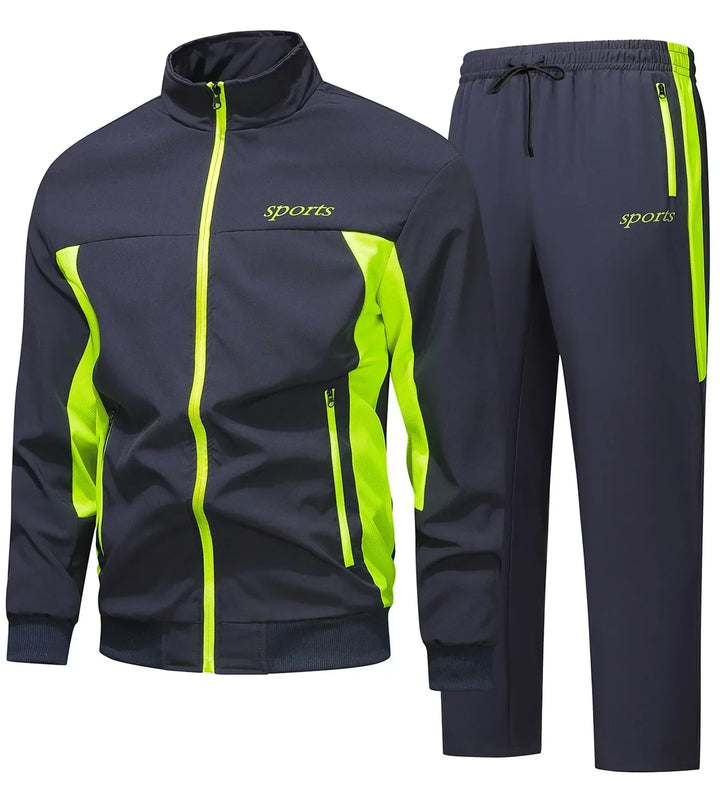 Men's Two-Piece Zip Tracksuit Set
