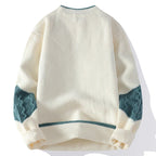 Cable knit crew neck sweater