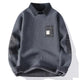 Multicolor geometric turtleneck knit sweater with long sleeves